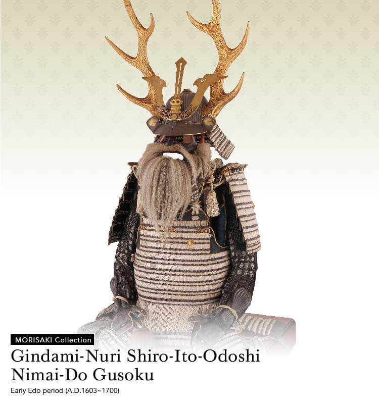 Gindami-Nuri Shiro-Ito-Odoshi Nimai-Do Gusoku