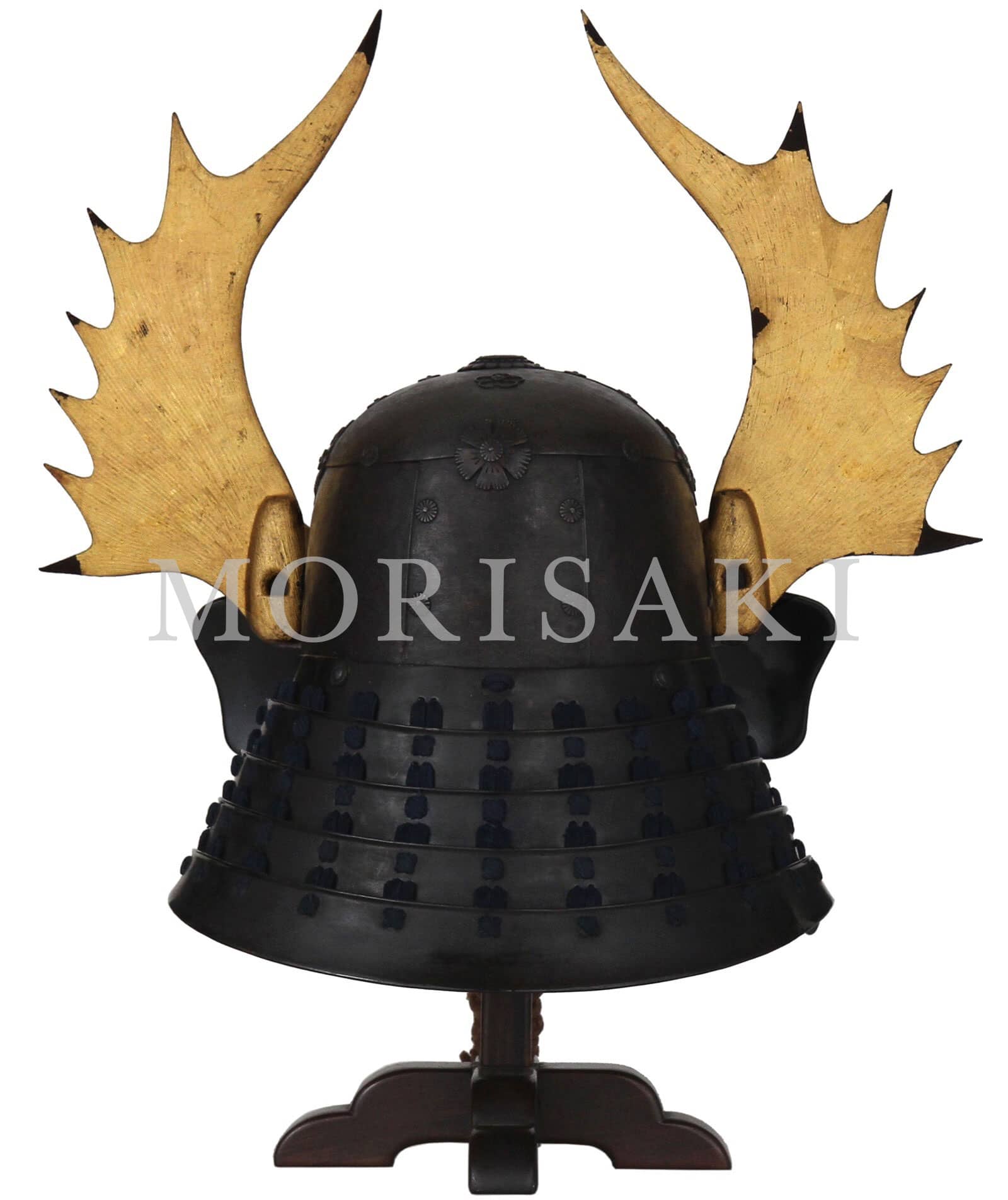 武具 Kouichi Antique Samurai Helmet Tetsusabiji Jyuniken Suji Kabuto with
